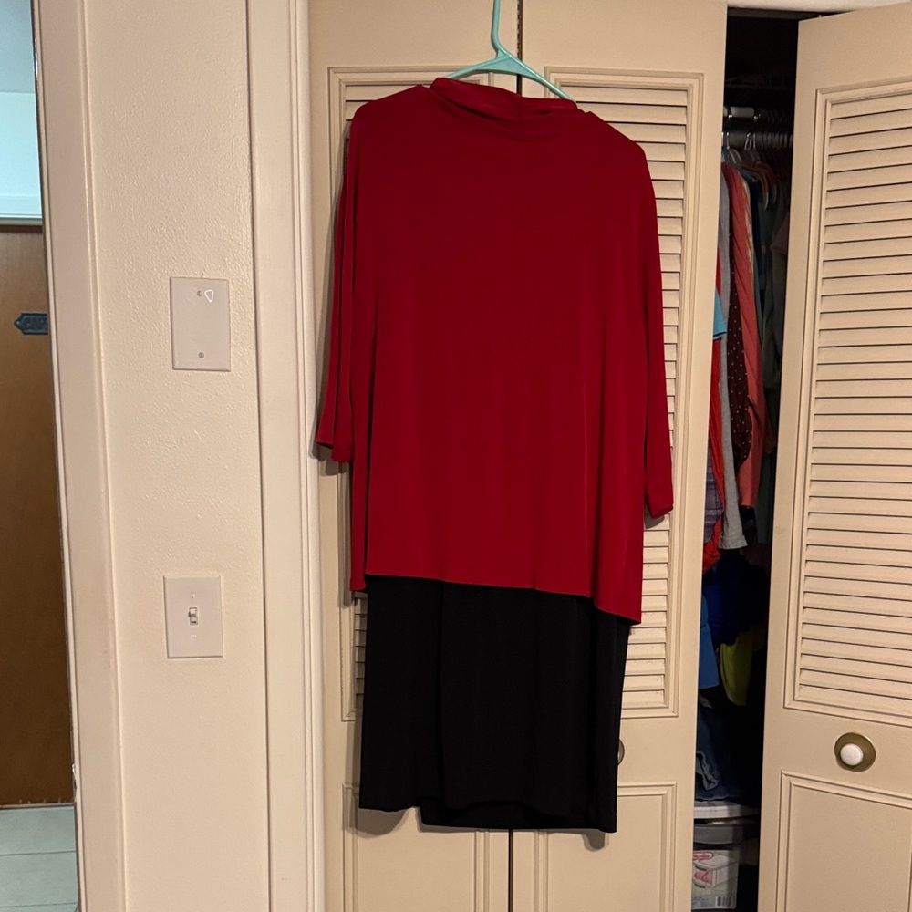 Connected Apparel Vibrant Red Dress - Picture 3 of 3